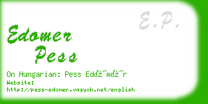 edomer pess business card